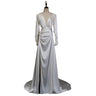 Satin Long Sleeved Dress - MVRX