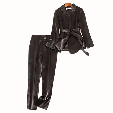 Women's Satin Suit Waist Casual Jacket - MVRX