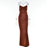 Satin Backless Dress - MVRX