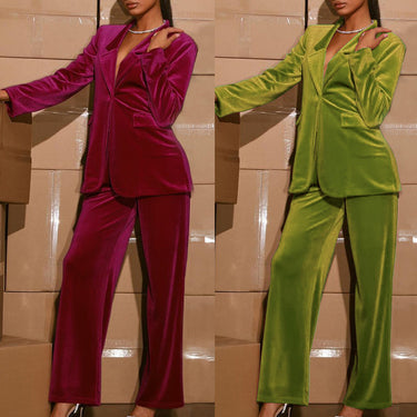 Coat Wide Leg Pants Suit - MVRX