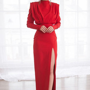 Turtleneck Pullover Dress - MVRX