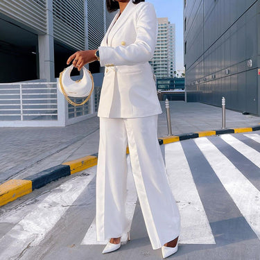 Wide Leg Pants Suit - MVRX